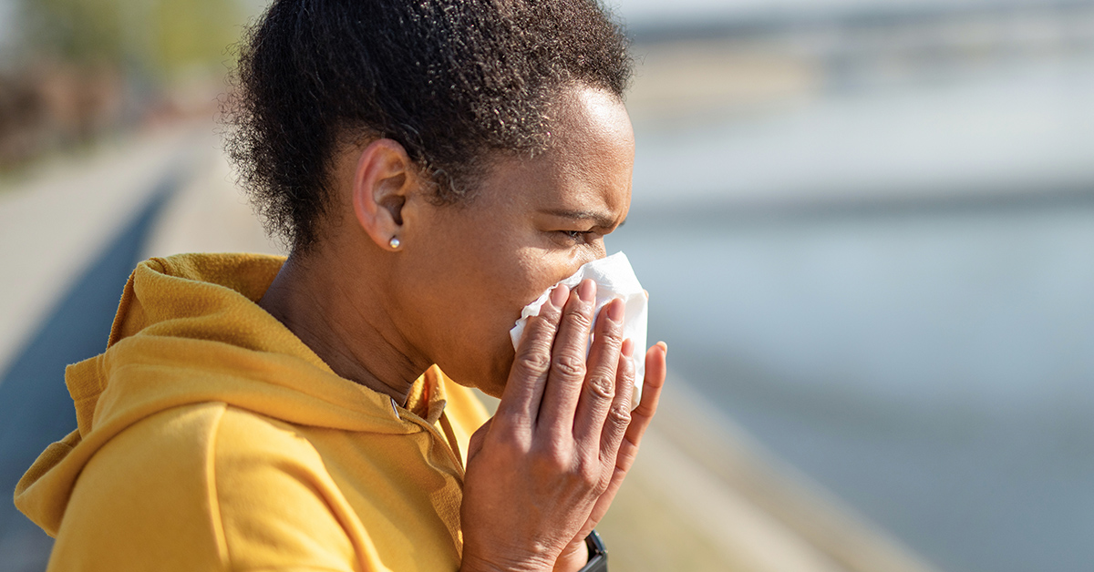 People Sneezing In Elbow