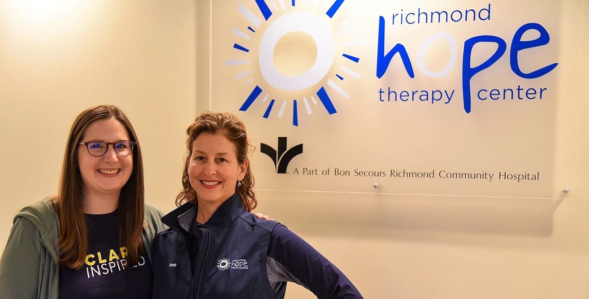 Cindy Richards with a team member at Richmond Hope Therapy Center,