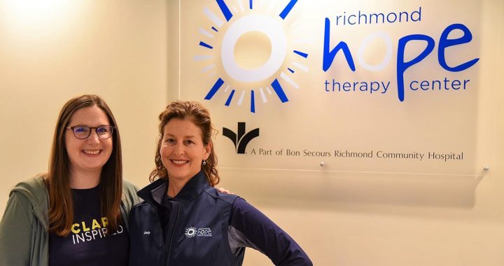 Cindy Richards with a team member at Richmond Hope Therapy Center,