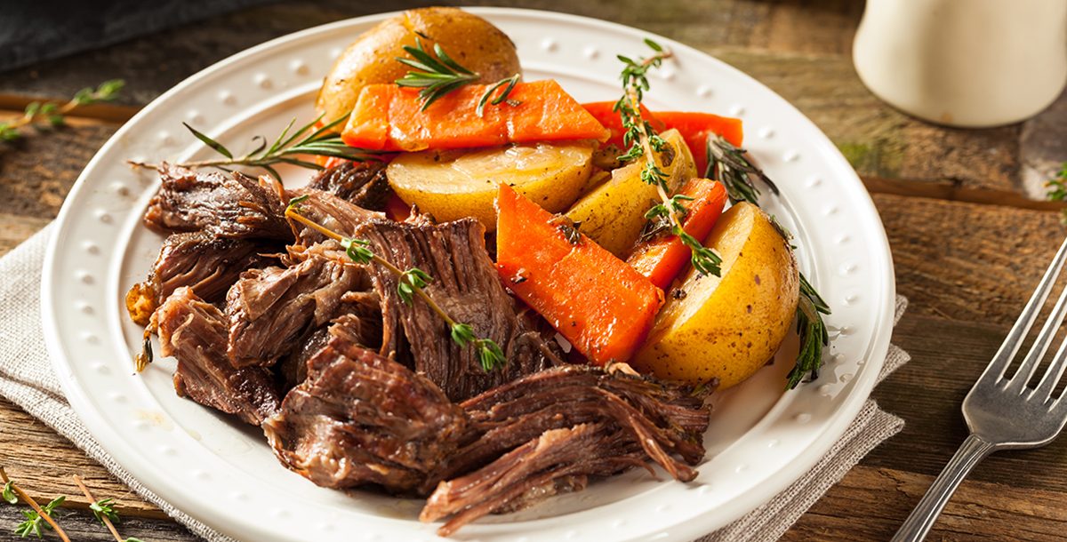 Pot roast with potatoes and carrots