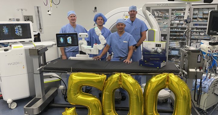 500th case using the Mazor X Stealth™ Edition Robotic Guidance Platform
